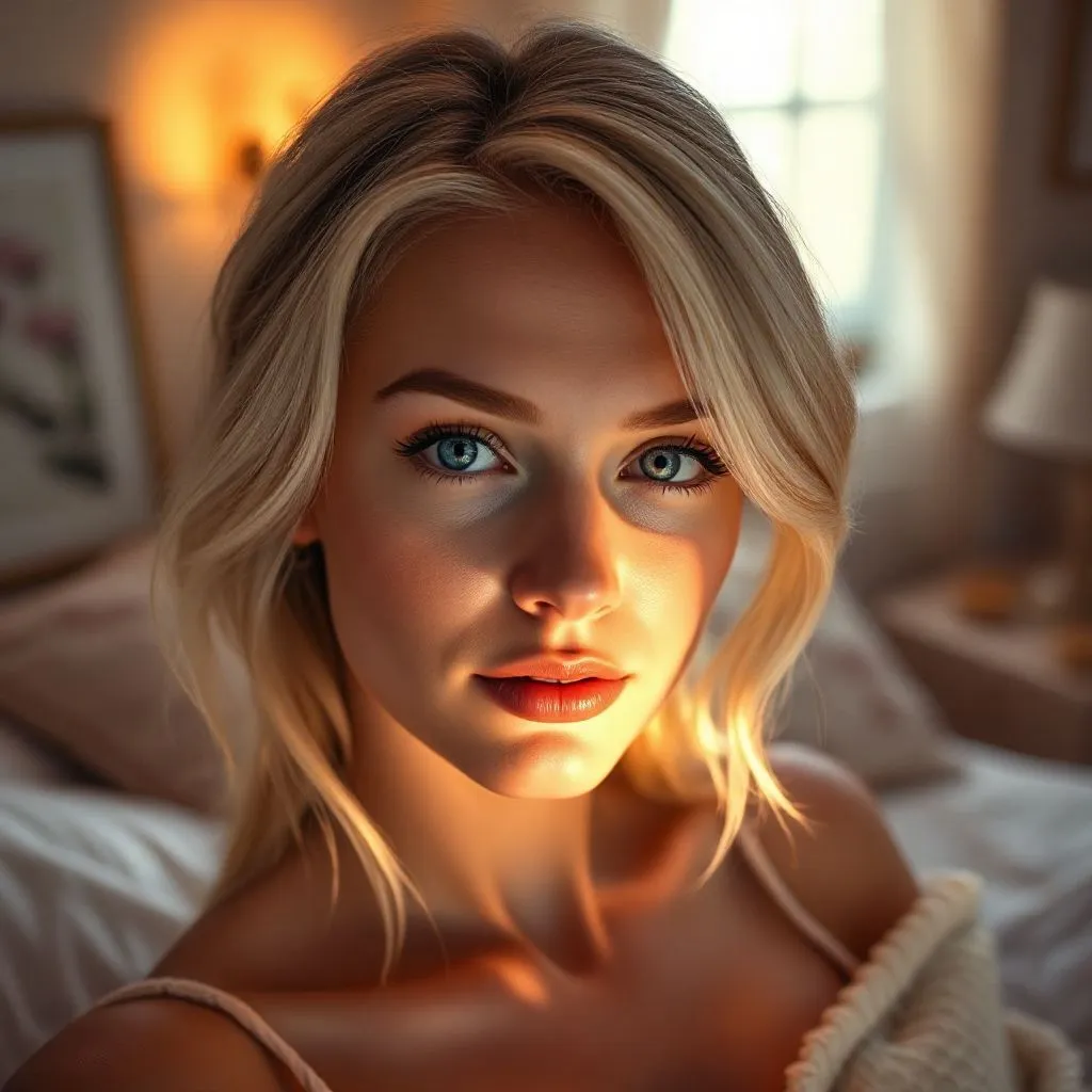 Ragazza bionda occhi azzurri